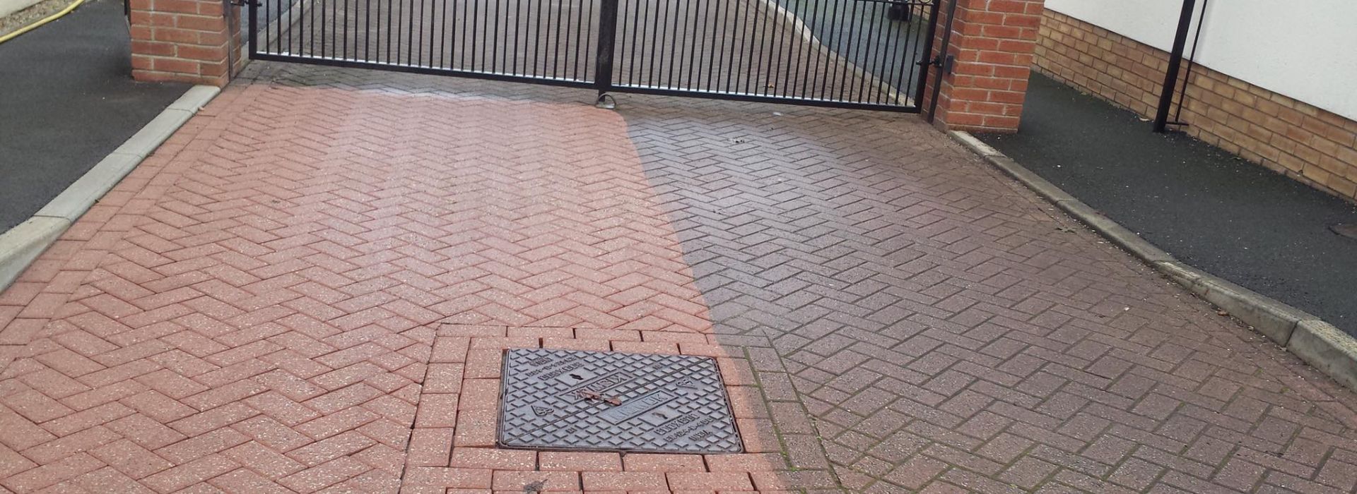 pressure washing driveway